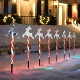 NNEDSZ Solar LED Path Lights Reindeer – 8 Pack Cool White