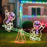 NNEDSZ LED Gingerbread Man Seesaw Ropelight