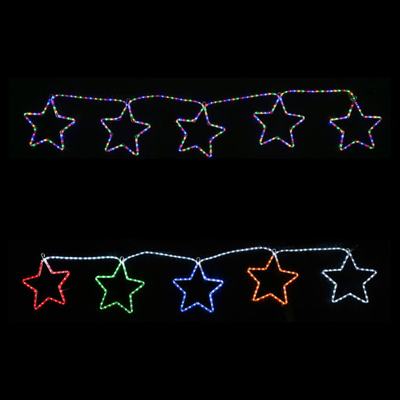 NNEDSZ LED Ropelight 5 Stars Chain available in 2 Colors - Multicolor