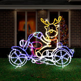 NNEDSZ LED Ropelight Motorbike Crew Reindeer