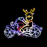 NNEDSZ LED Ropelight Motorbike Crew Reindeer