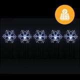 NNEDSZ Solar Snowflake Path Lights – 5 Pack, 35cm available in 2 Colors - Multicolor