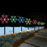 NNEDSZ Solar Snowflake Path Lights – 5 Pack, 35cm available in 2 Colors - Cool White