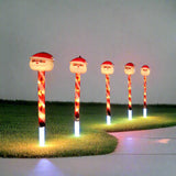 NNEDSZ LED Candy Path Lights 5pk Santa or Snowflake - Snowflake