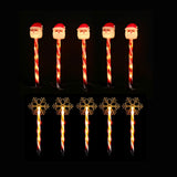 NNEDSZ LED Candy Path Lights 5pk Santa or Snowflake - Santa