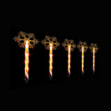 NNEDSZ LED Candy Path Lights 5pk Santa or Snowflake - Santa