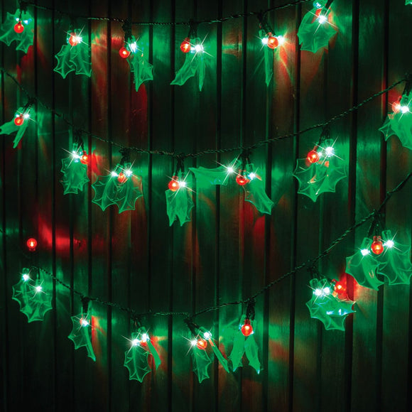 NNEDSZ 40 Pack LED Holly Lights