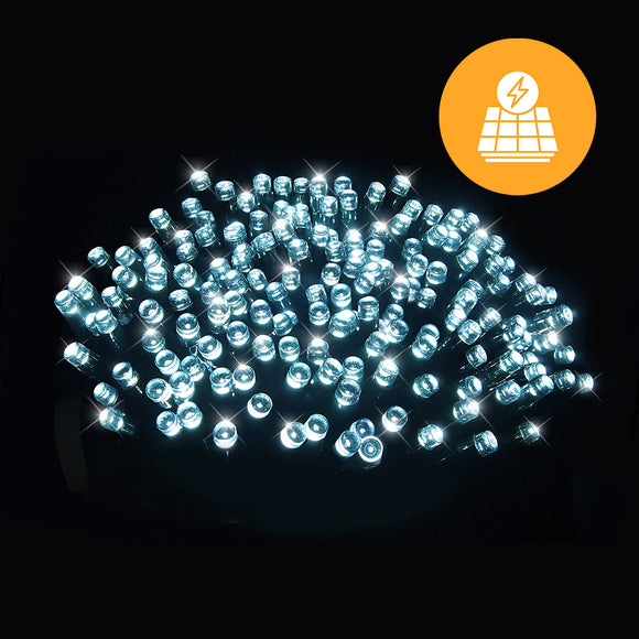 NNEDSZ Solar + USB 300 LED Dual Use Fairy Lights – 29.9m, available in 3 Colors - Multicolor