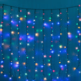 NNEDSZ Battery Operated 200 LED Curtain Light – 140 x 140cm, available in 3 Colors - Multicolor