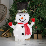 NNEDSZ LED Pop Up Snowman with Stand 85cm