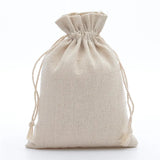 NNEDSZ 10-Piece Cotton Linen Drawstring Gift Bags