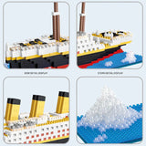 NNEDSZ NNEOBA Titanic Ship Toy with LED Light