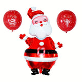 NNEDSZ Large Santa Claus Aluminum Foil Balloon