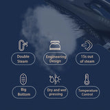 NNEDSZ 2200W Professional Steam Iron with Ceramic Soleplate