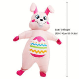 Oversized Inflatable Easter Bunny Costume USB/Battery Powered