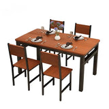 NNEDSZ NNECN Wood & Steel Dining Set (Oak & Black)
