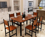 NNEDSZ NNECN Wood & Steel Dining Set (Oak & Black)