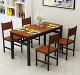 NNEDSZ NNECN Wood & Steel Dining Set (Oak & Black)