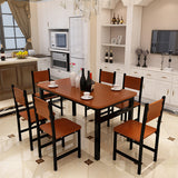 NNEDSZ NNECN Wood & Steel Dining Set (Oak & Black)