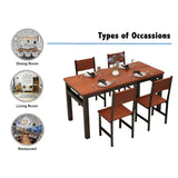 NNEDSZ NNECN Wood & Steel Dining Set (Oak & Black)