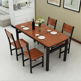 NNEDSZ NNECN Wood & Steel Dining Set (Oak & Black)