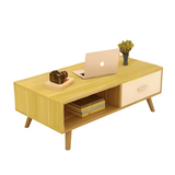 NNEDSZ NNECN Coffee Table with Storage Drawer and Open Shelf