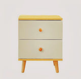 NNEDSZ NNECN Wooden Bedside Cabinet with Two Drawers and Sturdy Legs