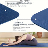 NNEDSZ Yoga Mat Exercise Workout Mats Fitness Mat for Home Gym Blue 8mm
