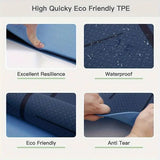 NNEDSZ Yoga Mat Exercise Workout Mats Fitness Mat for Home Gym Blue 8mm