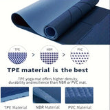 NNEDSZ Yoga Mat Exercise Workout Mats Fitness Mat for Home Gym Blue 8mm