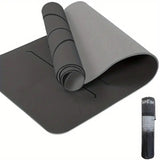 NNEDSZ Yoga Mat Exercise Workout Mats Fitness Mat for Home Gym Grey 8mm