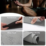NNEDSZ Yoga Mat Exercise Workout Mats Fitness Mat for Home Gym Grey 8mm