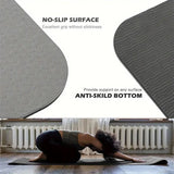 NNEDSZ Yoga Mat Exercise Workout Mats Fitness Mat for Home Gym Grey 8mm
