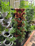 NNEDSZ Single 3 Tier Extra Large Verandah Planter - Terracotta