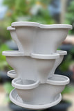 NNEDSZ Single 3 Tier Extra Large Verandah Planter - Terracotta