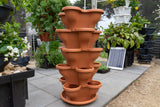 NNEDSZ Single 5 Tier Extra Large Verandah Planter - Terracotta