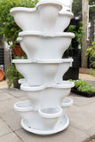 NNEDSZ Single 5 Tier Extra Large Verandah Planter - Stone White