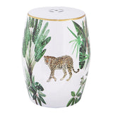 NNEDSZ LEOPARD CERAMIC STOOL