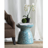 NNEDSZ SANTORINI SHELL STOOL/SIDE TABLE