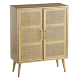 NNEDSZ TWO DOOR RATTAN CABINET