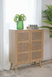 NNEDSZ TWO DOOR RATTAN CABINET