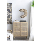 NNEDSZ TWO DOOR RATTAN CABINET