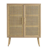 NNEDSZ TWO DOOR RATTAN CABINET