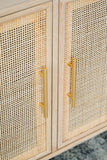 NNEDSZ TWO DOOR RATTAN CABINET