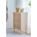 NNEDSZ TWO DOOR RATTAN CABINET
