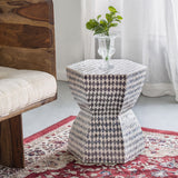 NNEDSZ MONOCHROME SHELL STOOL/SIDE TABLE