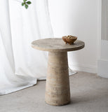 NNEDSZ LOGAN CEMENT ROUND SIDE TABLE