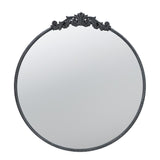 NNEDSZ ROUND ORNATE METALLIC WALL MIRROR