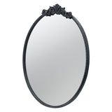 NNEDSZ ROUND ORNATE METALLIC WALL MIRROR
