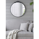 NNEDSZ ROUND ORNATE METALLIC WALL MIRROR